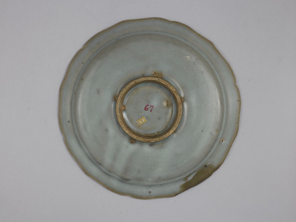 图片[3]-Jun Kiln Sky Blue Glaze Diamond Mouth Folding Plate-China Archive